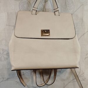 Neiman Marcus Cream Leather Backpack